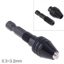 Universal 0.3-3.2mm Drill Three Claw Chuck Drill Impact Driver Adapter 1/4 Hex Shank for Electric Drill Screwdriver Grinder 2024 - buy cheap
