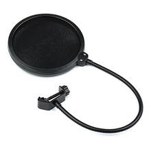 Studio Microphone Double Layer Mic Wind Screen Pop Filter Swivel Mount Mask Shied For Speaking Recording Gooseneck Black 2024 - buy cheap