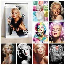 5D Diy Gift Diamond Painting Marilyn Monroe Poster Cross Stitch Full Square Round Rhinestone Embroidery Home Decor Sexy Woman 2024 - buy cheap