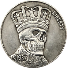 Американский Морган Хобо монета Корона монета с черепом Dead King монета производителя "Gift Souvenir" 2024 - купить недорого