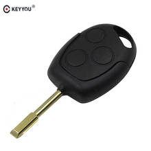 Ключ KEYYOU с тремя кнопками, чехол для ключа дистанционного управления с лезвием, для Focus, Mondeo, фестиваля, Fusion, Fiesta, KA 2024 - купить недорого