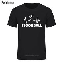 Man's Floorball Fan ECG T Shirt For Men Quality Homme Tee Shirt O-neck Short Sleeve Fashion Brand T-Shirt Free Shipping 2024 - buy cheap