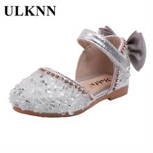 ULKNN Princess girls sandals new spring summer 2021 baby children soft bottom Rhinesone sandals infant size 21-35 2024 - buy cheap