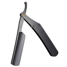 Shaver Stainless Steel Razor Straight Edge Barber Razor Folding Shaving Knife Hair Eyebrow Beard Shaver Shaving Tool Black 2024 - buy cheap