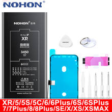 NOHON-Batería de repuesto para teléfono móvil, pila de alta capacidad para iPhone XR, X, XS, MAX, SE2, 8, 7, 6S, 6 Plus, SE 2020, 5S, 5C 2024 - compra barato