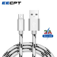 Кабель Micro USB EECPT 3A, кабель для быстрой зарядки и передачи данных для Samsung, Xiaomi, Redmi Note 5, 4, Android, быстрая зарядка, 3 м, 2 м 2024 - купить недорого