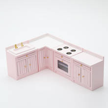 Muebles de casa de muñecas en miniatura, juego de accesorios de cocina, 1:12, gabinete en miniatura, decoraciones para el hogar, juguetes para niñas 2024 - compra barato