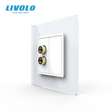 Livolo-enchufe de pared estándar UK, conector banana, Panel de cristal de nuevo estilo 2024 - compra barato