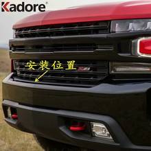 For Chevrolet Silverado 1500 2019 2020 ABS Chrome Front Grille Grills Strip Cover Trim Sticker Car Styling Accessories 2024 - buy cheap