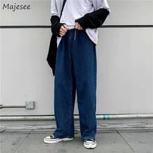 Men Jeans Plus Size 3XL Solid Straight Loose Retro Harajuku Denim Males Leisure Chic Trendy Punk Cowboy All-match Trouser Simple 2024 - buy cheap