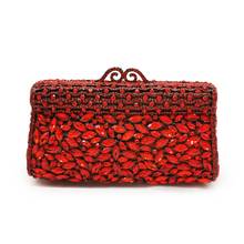 Luxury Red/Blue/Silver Evening Crystal Clutch Party Wedding Bags Crystal Clutches Fashion Women’s Prom Chain Messenger Handbags 2024 - buy cheap