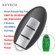 Keyecu S180144102 Smart Remote Car Key Fob 2 Buttons 433.92MHz with PCF7945 Chip for Nissan Qashqai Pulsar X-Trail, 2012DJ6167 2024 - buy cheap