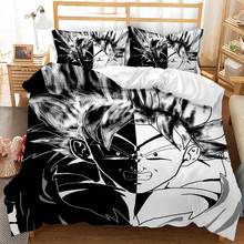 Комплект постельного белья с черно-белым рисунком аниме japanora, пододеяльник для детской спальни, постельное белье большого размера, подарок для мальчиков, трехмерное одеяло 2024 - купить недорого