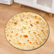 3d mexicano tortillas cadeira tapete de flanela tapete área pé almofada crianças quarto capacho redondo ovo escalfado sala estar tapete 2024 - compre barato