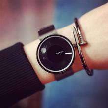Relógio de pulso masculino com pulseira de malha, relógio fashion criativo de aço inoxidável quartzo, 2019 2024 - compre barato