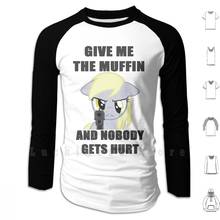 Derpy Wants Her Muffin Hoodie Long Sleeve Mlp Mlp Gun My Little My Little Gun Derpy Derpy Hooves Ditzy Doo Brony 2024 - buy cheap