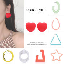 ELEGANCE11 Korea Pop Earrings for Women Unique Statement Acrylic Stud Earrings Christmas Jewelry Gift for Girls 2024 - buy cheap