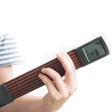 Pocket Guitar Portable Screen Display Finger Exerciser Train Guitar lover Practice Tool For Beginners Wood+Plastic 2024 - buy cheap