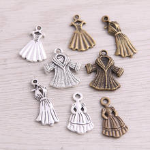 SWEET BELL  30PCS 4 Style New Product Two Color Ladies Coat Ladies Dress Charms Pendant Jewelry Metal Alloy Jewelry Marking 2024 - buy cheap