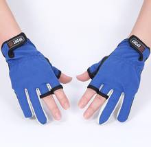 Guantes de pesca sin dedos para hombre y mujer, manoplas transpirables de secado rápido, antideslizantes, para invierno, para carpa, Unisex, 1 par, 3 unidades 2024 - compra barato