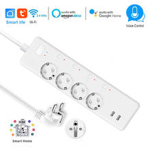 WiFi Smart Power Strip EU Socket 16A Energy Monitoring Surge Protector Timer Switch Control For Alexa Google IFTTT Smart Life 2024 - buy cheap