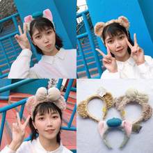 duffy shelliemay Hairband Play Game Women Party Headdress Ears Sequin Hair-Bands Princess Head Hoop Plush Toy Kid Gift 2024 - buy cheap