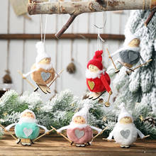 Новый милый ангел плюшевая кукла Рождественское украшение подвеска креативные Рождественские елочные украшения Рождественское украшение для дома Navidad 2024 - купить недорого