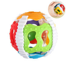 Веселые детские игрушки, громкие игрушки для новорожденных, для раннего обучения, колокольчик, мягкий пластик, 6 цветов, мяч, погремушка, раз... 2024 - купить недорого