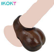 IKOKY Scrotum Ring Cock Ring Bondage Chastity Cage Lock Sex Toys For Men Penis Ring Delay Ejaculation Reusable 2024 - buy cheap