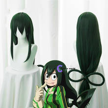 2020 Coshome Boku No Hero Academia Asui Tsuyu Wig My Hero Academia Cosplay Costume Wigs 80cm Green Long Hair Free Wigcap 2024 - buy cheap