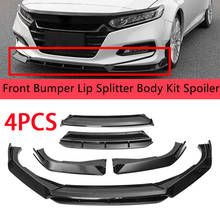 Glossy Black Car Front Bumper Splitter Lip Body Kit Spoiler Diffuser Guard Strip For Honda Accord 10th Gen Sport 2018 2019 2020 2024 - buy cheap