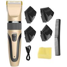Men's Hair Clippers, Golden Cordless Electric Hair Clipper Beard Trimmer Rechargeable Waterproof Haircut Kit 2024 - buy cheap