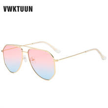 VWKTUUN-gafas de sol poligonales para hombre y mujer, lentes de sol irregulares, coloridas, con puntos de doble haz, de gran tamaño 2024 - compra barato