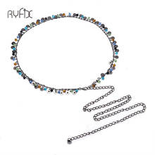 RYFIX-Cadena de cintura de metal para mujer, colgante de perlas de moda, accesorios de danza del vientre, cinturón de cintura y cinturón de falda de vestido BL1821, 2021 2024 - compra barato