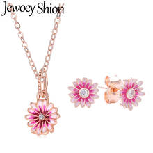 Jewoey Shion High Quality Jewelry Sets for Women enamel Daisy Brand Necklace/Earring Jewelry Sets Wholesale Valentine's Day Gift 2024 - buy cheap