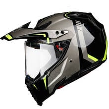 Capacete adulto com visor (médio, branco brilhante), para motocicleta, motocross, mx, offroad, motocicleta, moto de neve 2024 - compre barato