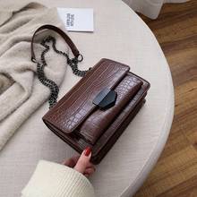 Vintage Alligator Pattern Leather Crossbody Bags For Women Chain Handbags Lady Elegant Purses Small Shoulder Messenger Flap Bag 2024 - buy cheap