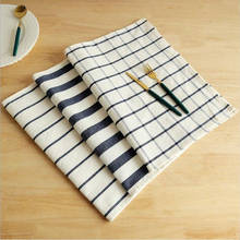 Classic grids and strips Table Napkin 40x60cm Cotton linen Towels Dining Table Mats Cotton Place Mats  home textile H311 2024 - buy cheap