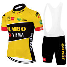 2020 Лазерная команда Jumbo visma велосипедная одежда мужская велосипедная Майо гоночная велосипедная Джерси летняя быстросохнущая велосипедная рубашка 12D гель 2024 - купить недорого