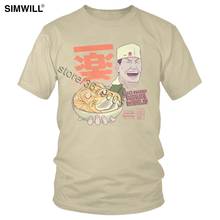 Ichiraku-Camiseta de manga corta para hombre, prenda de vestir masculina, con estampado divertido de comida japonesa loca de Ramen y Anime, de algodón, Estilo Vintage 2024 - compra barato