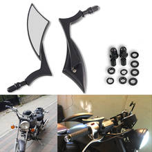 Espelho retrovisor para motocicleta, 8mm, preto, para harley sportster 883, 1200, ferro 883, softail dyna, espelhos retrovisores para motocicleta 2024 - compre barato