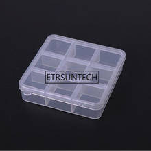 200pcs 9 Grid Transparent Box Plastic Cosmetic Nail Art Pill Box Case Portable Storage Container Parts Organizer 2024 - buy cheap