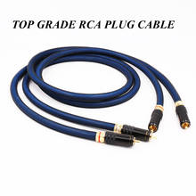 Pair Rca Cable Top Graded Sliver Plated RCA Male to Male Cable With R1730 RCA Plug Cable 2024 - buy cheap