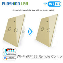 Funshion-interruptor inteligente WiFi RF433, Panel transmisor de pared, Control remoto inalámbrico, funciona con Alexa y Google Home 2024 - compra barato