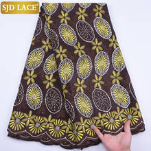 SJD LACE Swiss Voile Lace Embroiderey African Dry Lace Fabric 2020 Latest Nigerian Dubai Laces For Man Dress Mterials Sew  A1926 2024 - buy cheap