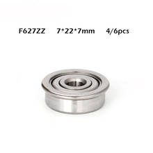 Rodamiento de brida F627zz, 7x22x7 Mm, F627ZZ, Abec-1, rebordeado, RF2270HH, F627, Z, Zz, 4/6 Uds. 2024 - compra barato