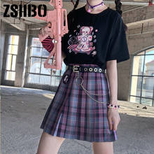 Punk Gothic harajuku women Tshirt Harajuku Short Sleeve T Shirt Letter Print Summer Vintage T-shirt Streetwear Oversize clothes 2024 - buy cheap