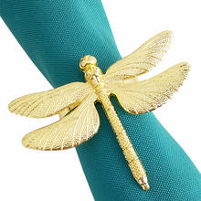 Napkin Buckle Plated Metal Dragonfly Gold Napkin Ring for Hotel Wedding Holiday Table Dinner Party DIY Decoration 2024 - buy cheap
