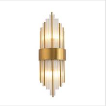 Pós moderna lâmpada de parede cristal designer luxo sala estar quarto farol quarto hotel corredor da escada parede traseira led 2024 - compre barato