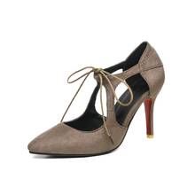 Zapatos de tacón alto para mujer, Sandalias de tacón fino con punta estrecha, talla grande 11, 12, 13, 14, 15, 16, 17 2024 - compra barato